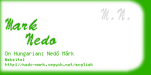 mark nedo business card