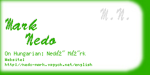 mark nedo business card